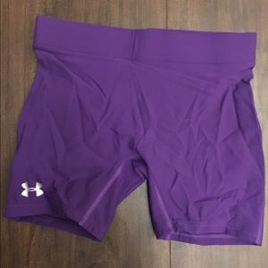 Purple spandex shorts